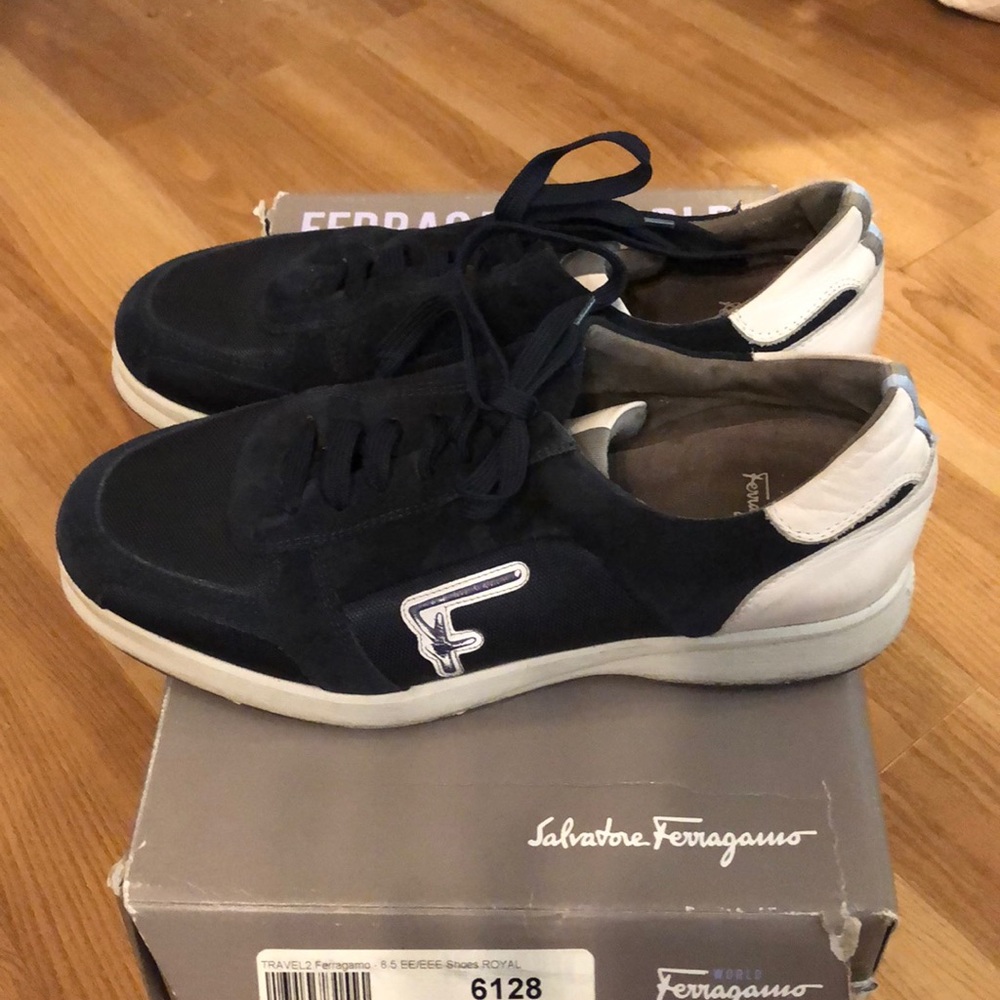 Salvatore Ferragamo world travel 2 trainers